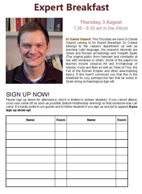 Expert Breakfast Poster Template